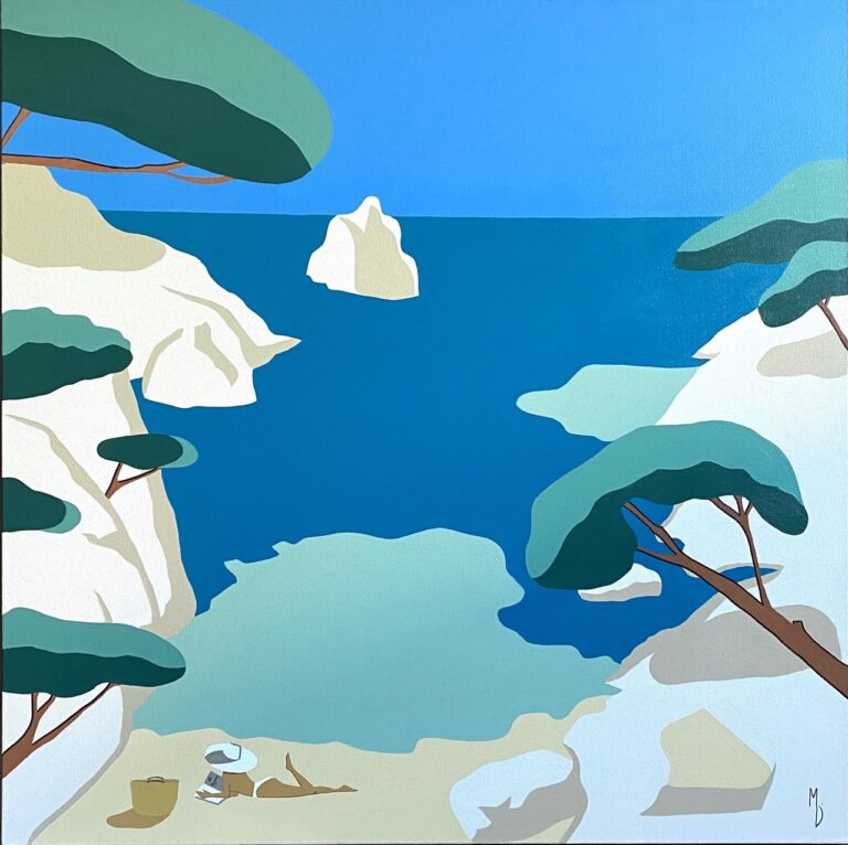 MARIE DEFORCHE Calanque de Sugiton 80x80cm Grande