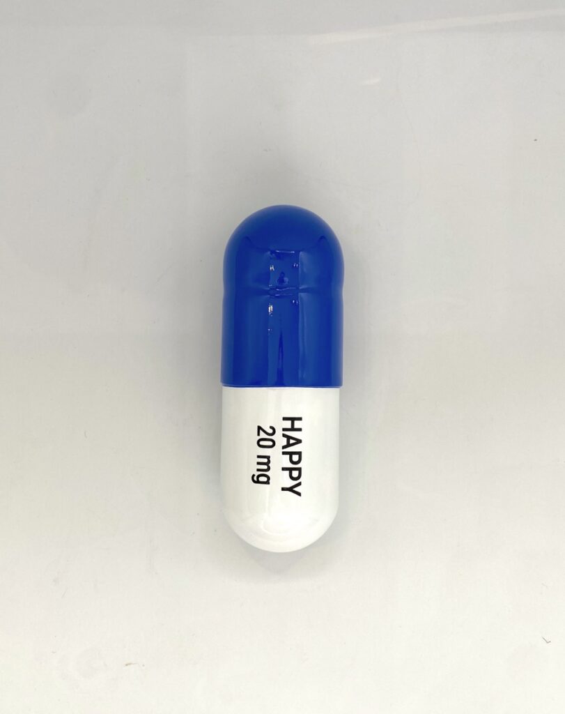 TAL NEHORAY Happy pills bleu 18,5x6,5cm 1 Grande