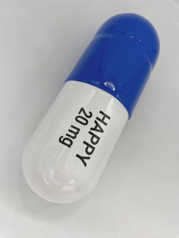 TAL NEHORAY Happy pills bleu 18,5x6,5cm 2 Grande