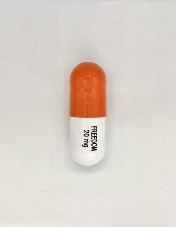 TAL NEHORAY Happy pills orange 18,5x6,5cm 1 Grande