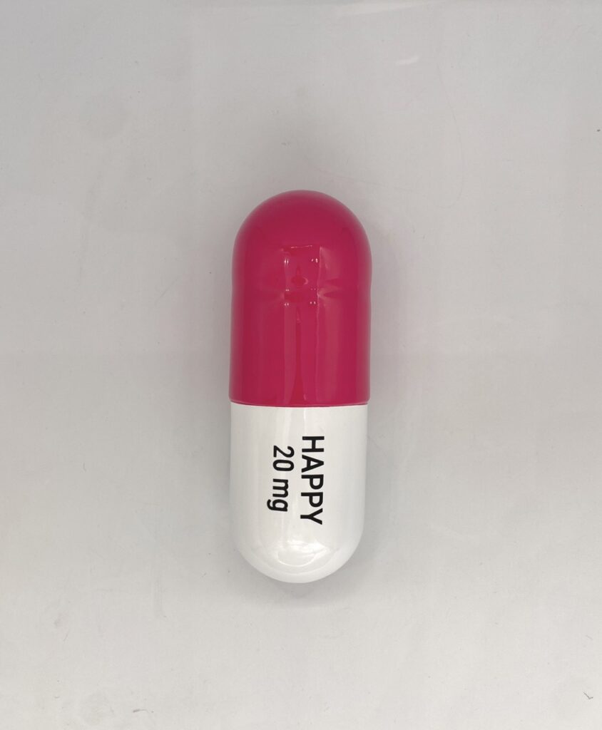 TAL NEHORAY Happy pills pink 18,5x6,5cm 1 Large
