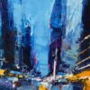 DANIEL CASTAN 100X100cm bleu et orange2 Grande