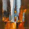 DANIEL CASTAN 100X100cm orange et rouge1 Grande