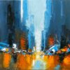 DANIEL CASTAN 80X160cm bleu et orange1 Grande