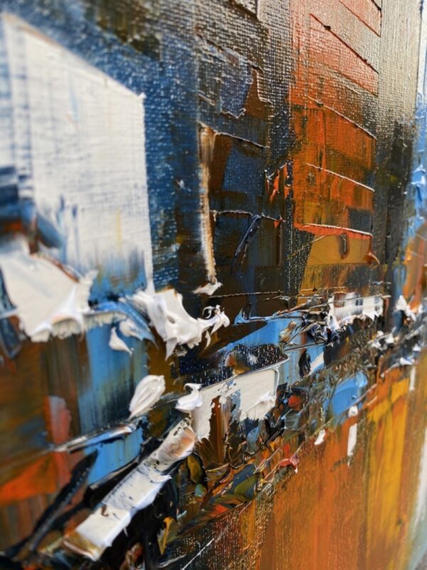 DANIEL CASTAN 80X160cm bleu et orange3 Grande